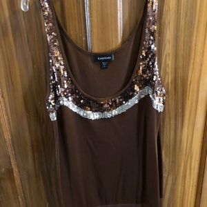Bebe tank with sequin